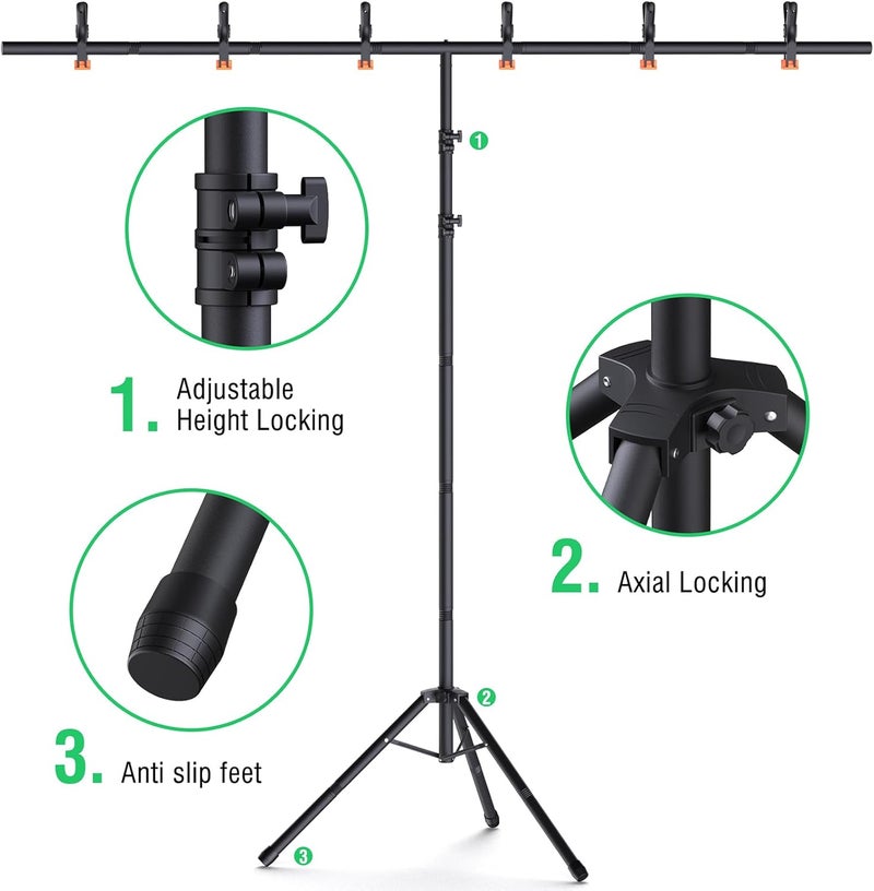 Forlogic Green Screen Backdrop Kit with Stand, 8x7.2ft Portable GreenScreen Background Stand for Streaming Video and Photography Shoots - Image 5